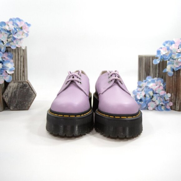 Dr. Martens Quad II Lilac Leather Lace Up Loafer Oxford Shoes 9 NIB - Picture 2 of 8